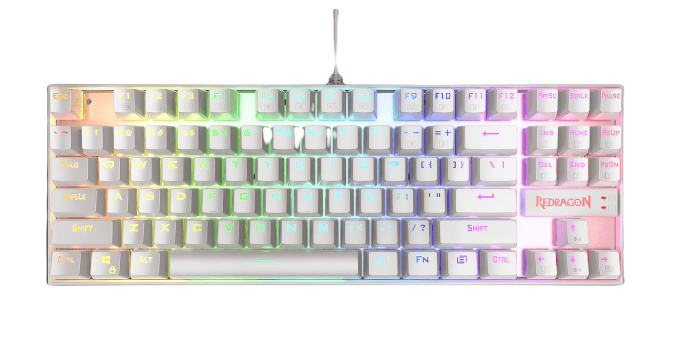 Teclado Mec&aacute;nico Redragon Kumara White&nbsp;RGB